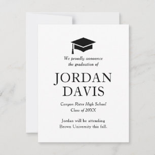 Classic High School Afstuderen Aankondiging