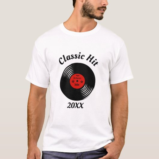 Classic Hit Aangepaste naam en geboortejaar Shirt (Voorkant)