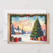 Classic Holiday Christmas Party Invitation Kaart (Voorkant)