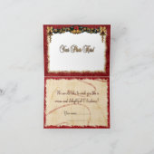 Classic Holiday Deco CUSTOM FOTO Feestdagen Kaart (Binnen)