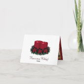 Classic Holiday Deco CUSTOM FOTO Feestdagen Kaart (Achterkant)