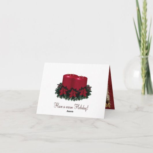 Classic Holiday Deco CUSTOM FOTO Feestdagen Kaart (Achterkant)