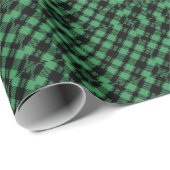 Classic Holiday Green Checkered Pattern Cadeaupapier (Rol Hoek)