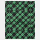 Classic Holiday Green Checkered Pattern  Fleece Deken (Voorkant)