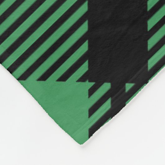 Classic Holiday Green Checkered Pattern  Fleece Deken (Hoek)