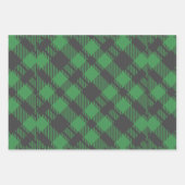 Classic Holiday Green Checkered Pattern Inpakpapier Vel (Voorkant 2)