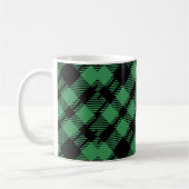 Classic Holiday Green Checkered Pattern Koffiemok (Links)