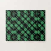 Classic Holiday Green Checkered Pattern  Legpuzzel (Horizontaal)