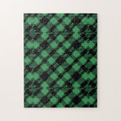 Classic Holiday Green Checkered Pattern  Legpuzzel (Verticaal)