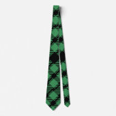 Classic Holiday Green Checkered Pattern Stropdas (Voorkant)