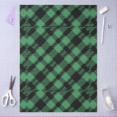 Classic Holiday Green Checkered Pattern Tissuepapier (Craft)