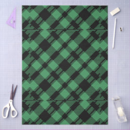 Classic Holiday Green Checkered Pattern  Tissuepapier