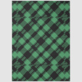 Classic Holiday Green Checkered Pattern Tissuepapier (Voorkant)