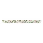 Classic Holiday Green Holly Red Berries Satijnen Lint (Voorkant)