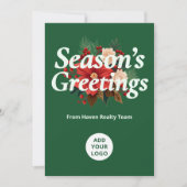 Classic Holiday Kaart | Custom Business Branding (Voorkant)