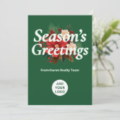 Classic Holiday Kaart | Custom Business Branding (Staand voorkant)