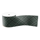 Classic holiday plaid dark green grosgrain lint (Spoel)