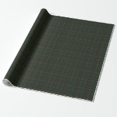 Classic holiday plaid hunter green Christmas Cadeaupapier (Uitgerold)