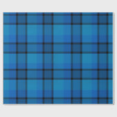 Classic holiday plaid navy blue Christmas Gift Cadeaupapier (Vlak)