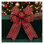 Classic Holiday Plaid Satijnen Lint