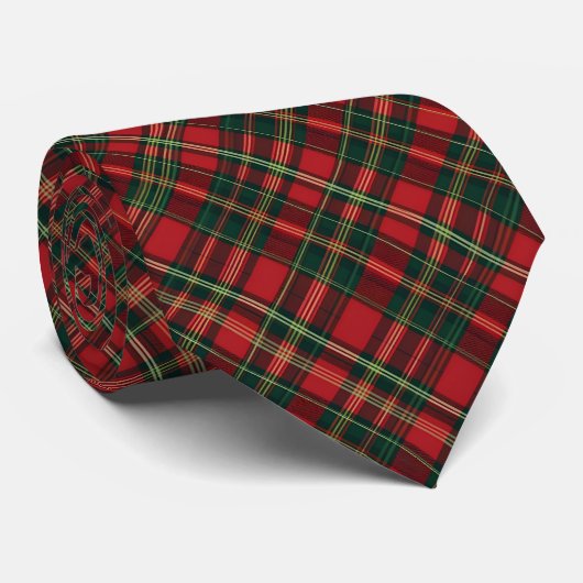 Classic Holiday Plaid Stropdas (Opgerold)