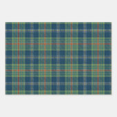 Classic Holiday Plaid Stylish Green & Navy Xmas Inpakpapier Vel (Voorkant)