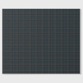 Classic holiday plaid stylish navy Christmas Cadeaupapier (Vlak)