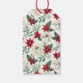 Classic Holiday Poinsettia Fotocadeau Label Cadeaulabel (Achterkant)