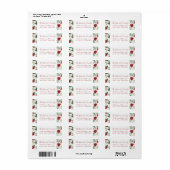 Classic Holiday Poinsettia Retour Adreslabel Etiket (Full Sheet)