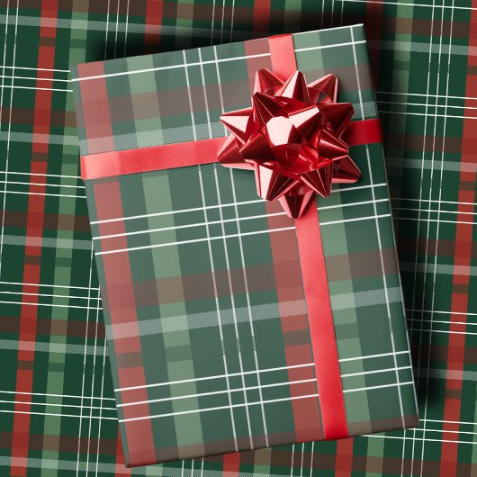 Classic Holiday Red and Green Plaid Christmas Cadeaupapier