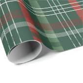 Classic Holiday Red and Green Plaid Christmas Cadeaupapier (Rol Hoek)