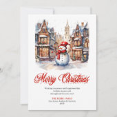 Classic holiday scene Christmas greeting card Feestdagenkaart (Voorkant)