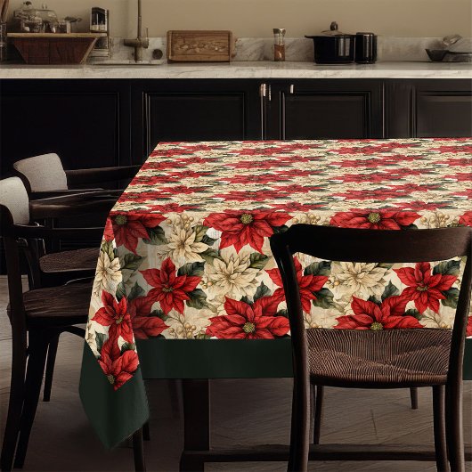 Classic Holiday Tablecloth Rustic Floral Design Tafelkleed