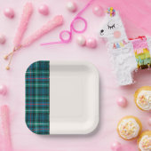 Classic Holiday Tartan Festive Two Tone Papieren Bordje (Feest)
