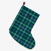 Classic Holiday Tartan INITIALEN Fesatief Grote Kerstsok (Voorkant (Hangend))