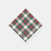 Classic Holiday Tartan Initialen Fesatief Servet (Hoek)