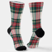 Classic Holiday Tartan Initialen Fesatief Sokken (Gebogen)