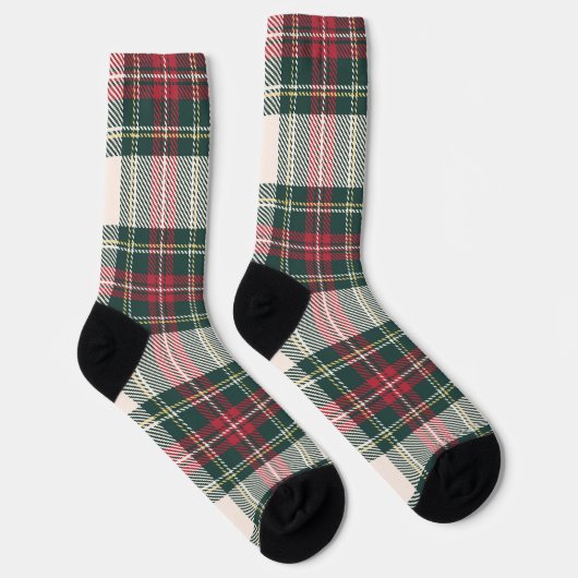 Classic Holiday Tartan Initialen Fesatief Sokken (Rechts)