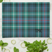 Classic Holiday Tartan Initialen Fesatief Theedoek (Gevouwen)