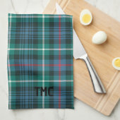 Classic Holiday Tartan Initialen Fesatief Theedoek (Quarter Fold)