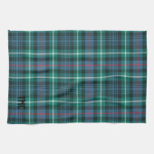 Classic Holiday Tartan Initialen Fesatief Theedoek (Horizontaal)