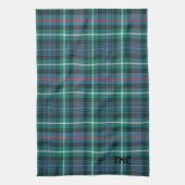 Classic Holiday Tartan Initialen Fesatief Theedoek (Verticaal)