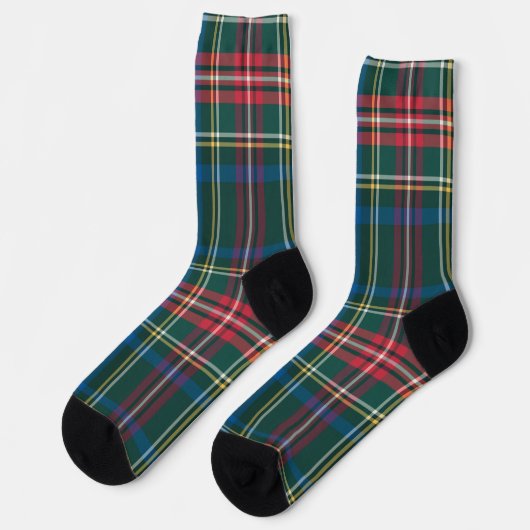 Classic Holiday Tartan Plaid Feestelijke Kerst Sokken (Links)
