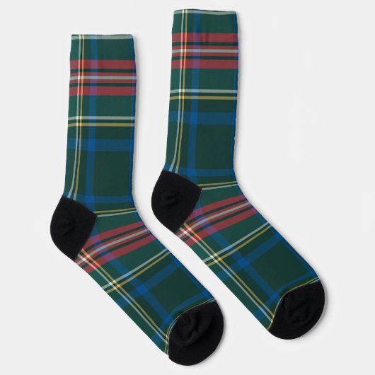 Classic Holiday Tartan Plaid Feestelijke Kerst Sokken (Rechts)