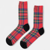 Classic Holiday Tartan Plaid Feestelijke Kerst Sokken (Links)