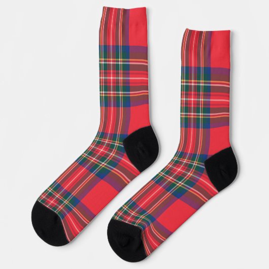 Classic Holiday Tartan Plaid Feestelijke Kerst Sokken (Links)