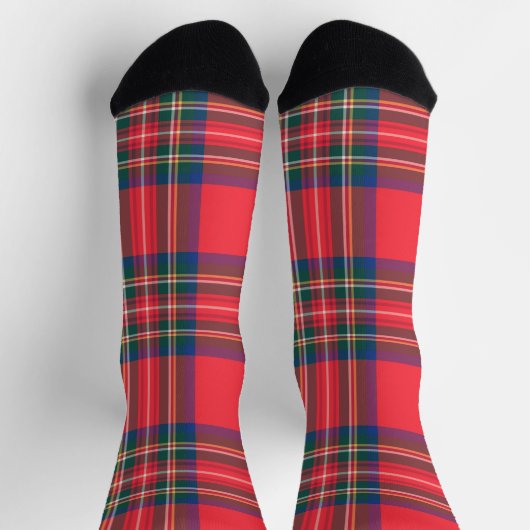 Classic Holiday Tartan Plaid Feestelijke Kerst Sokken (Top)