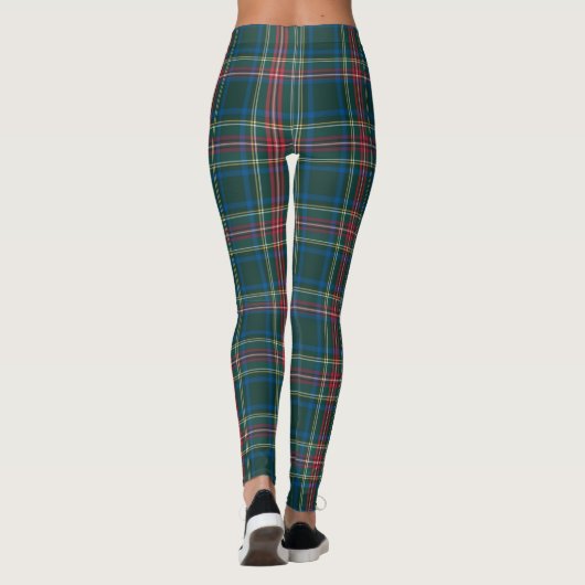 Classic Holiday Tartan Pset Black Red Green Leggings (Achterkant)