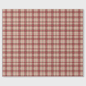 Classic Holiday Tartan Wrapping Paper with Snow Cadeaupapier (Vlak)