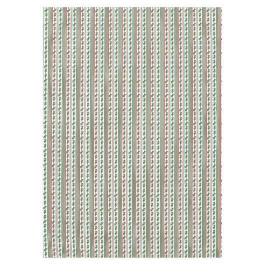 Classic Holly and Stripes Tafelkleed (Voorkant)